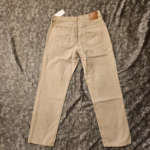 Albercrombie & fitch light brown, tan, womens jean 31W 30L LOOSE - Picture 2 of 3